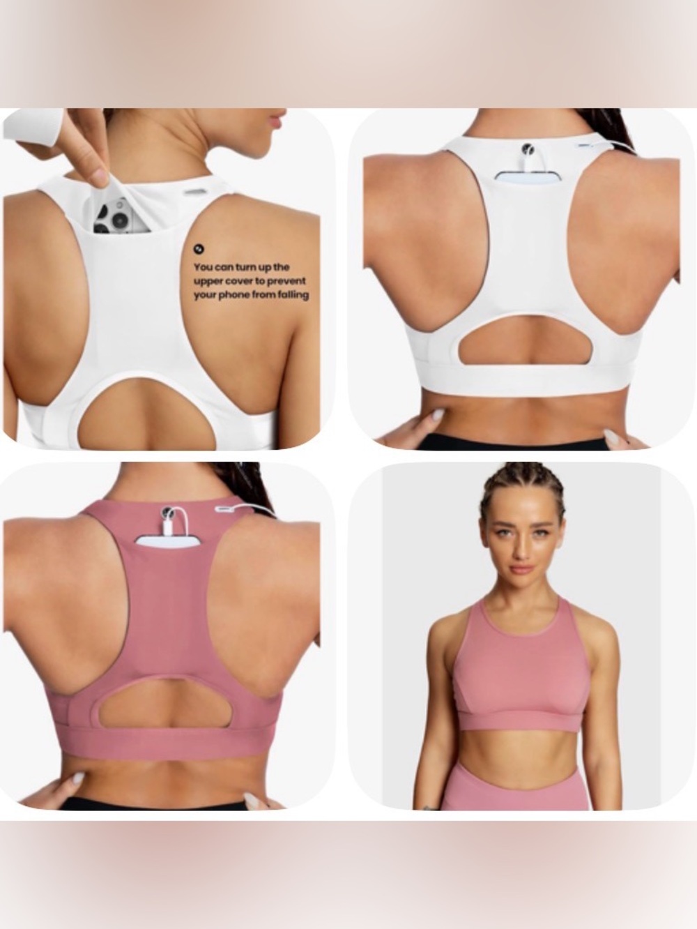 Queenieke Cell Phone Pocket Sports Bras - Picture 10 of 16